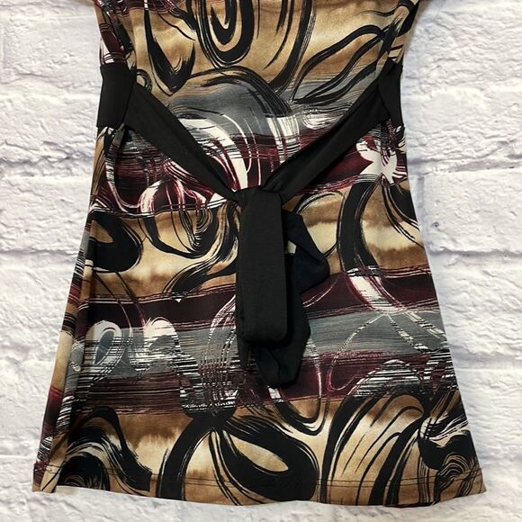 SUZY Shier Swirl Print Tie Back Top Size Small - Picture 8 of 10